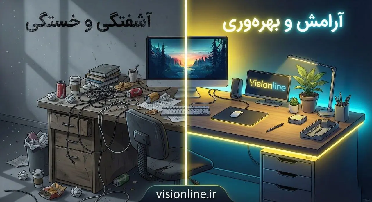 مقایسه قبل و بعد از چیدمان میز مطالعه نهم و کنکور