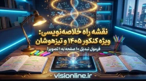 استراتژی‌های خلاصه نویسی برای تیزهوشان و کنکور ۱۴۰۵ در سایت ویژن.