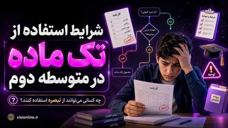 شرایط استفاده از تک ماده در متوسطه دوم برای دانش آموزان دبیرستان