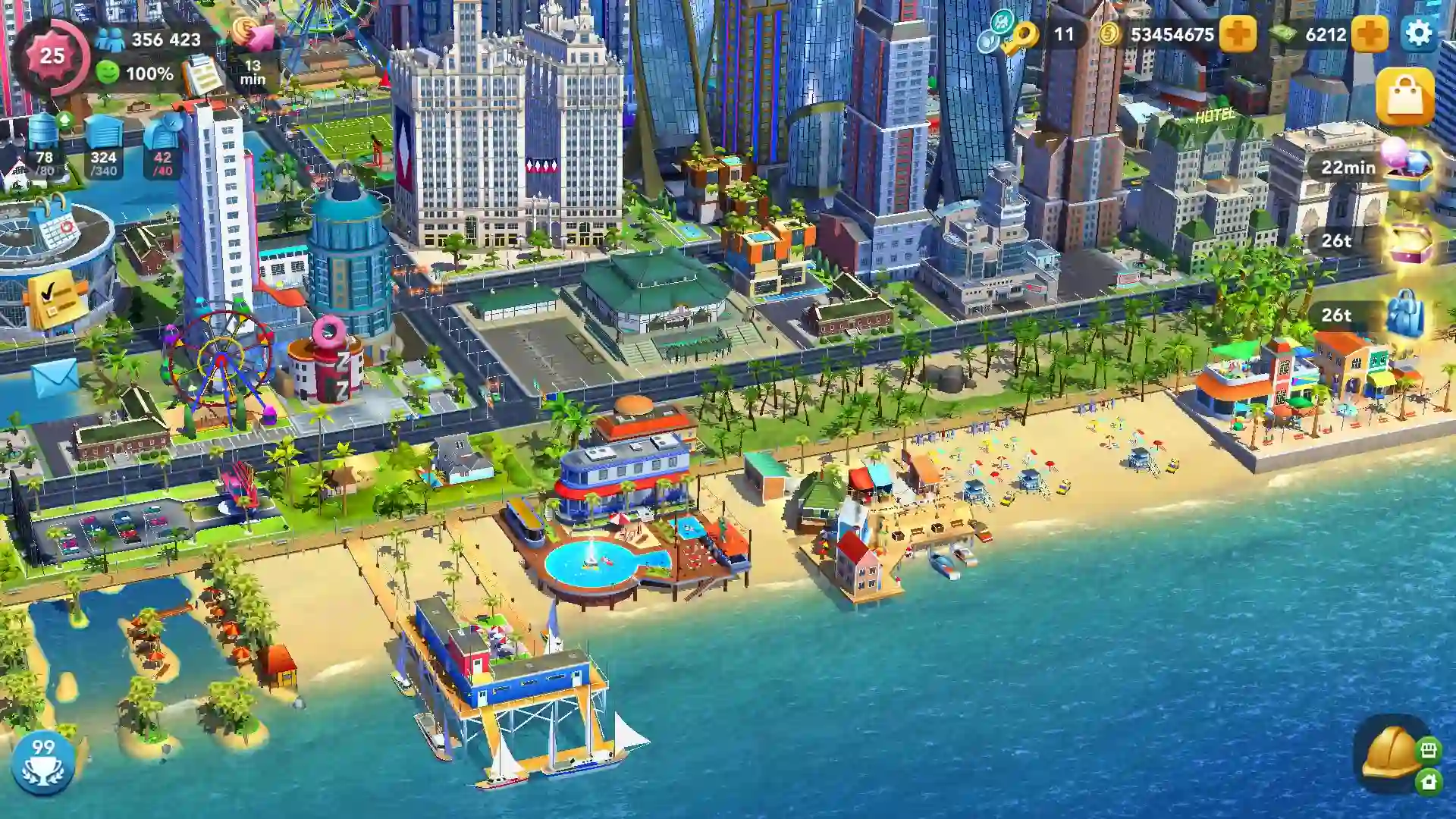 بازی شهرسازی سیم سیتی اندروید بازی شهرسازی و مدیریت شهری سیم سیتی SimCity BuildIt اندروید